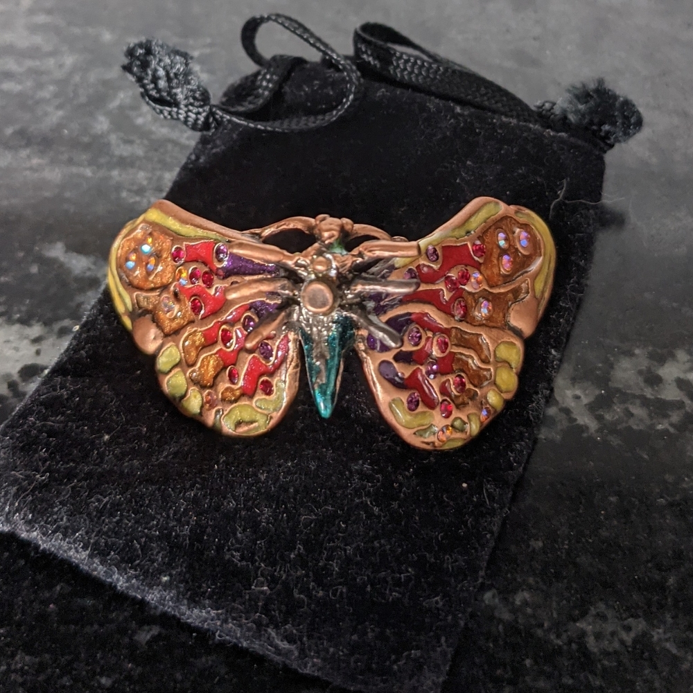 Handmade copper and brass miniature butterfly